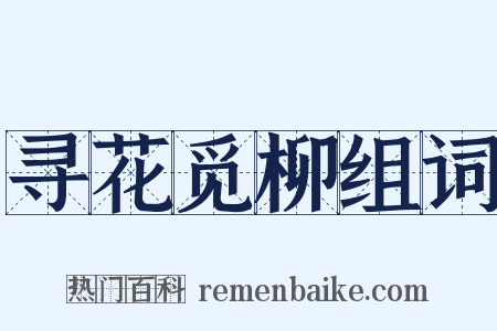 寻花觅柳组词是什么意思的图片